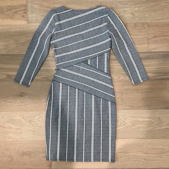 Anthropologie Maeve Striped V-neck Faux Wrap Dress - Picture 4 of 6